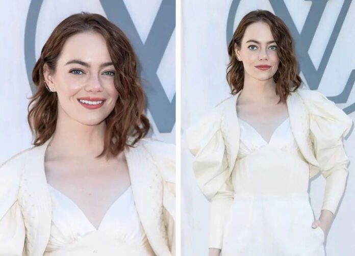 Emma Stone Attends The Louis Vuitton's Fall/Winter 2024-2025 Show In Paris