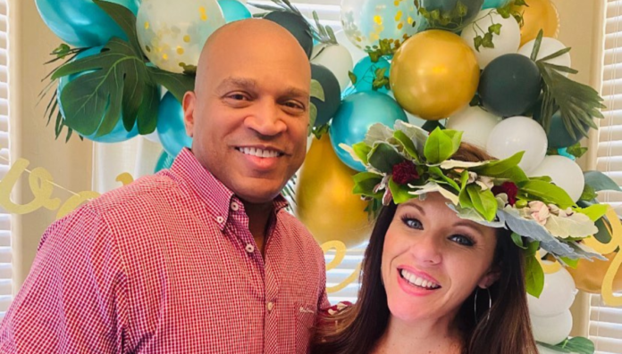 Nohelani Graf With Her Husband During Their Virtual Baby Shower Party